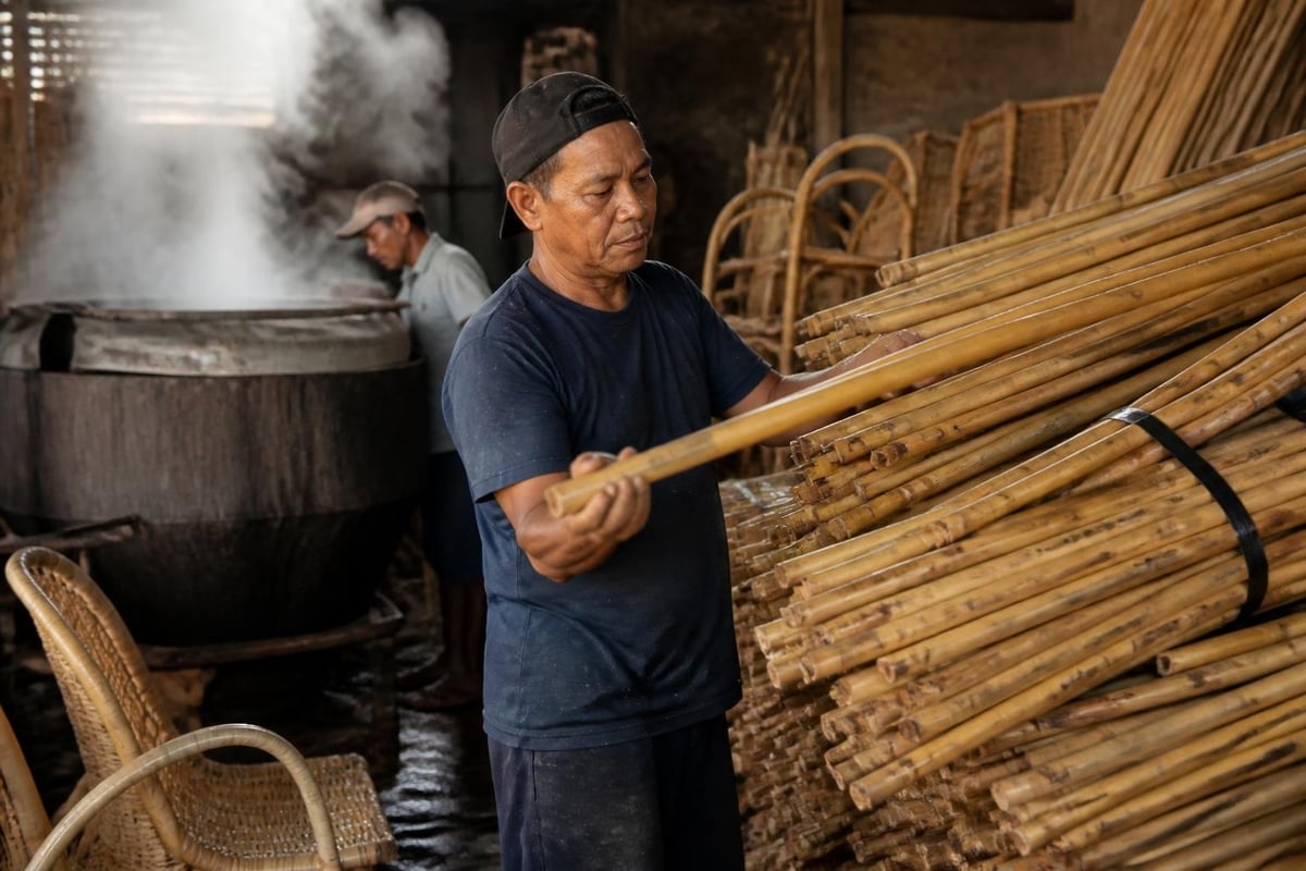Cirebon rattan manufacturing process