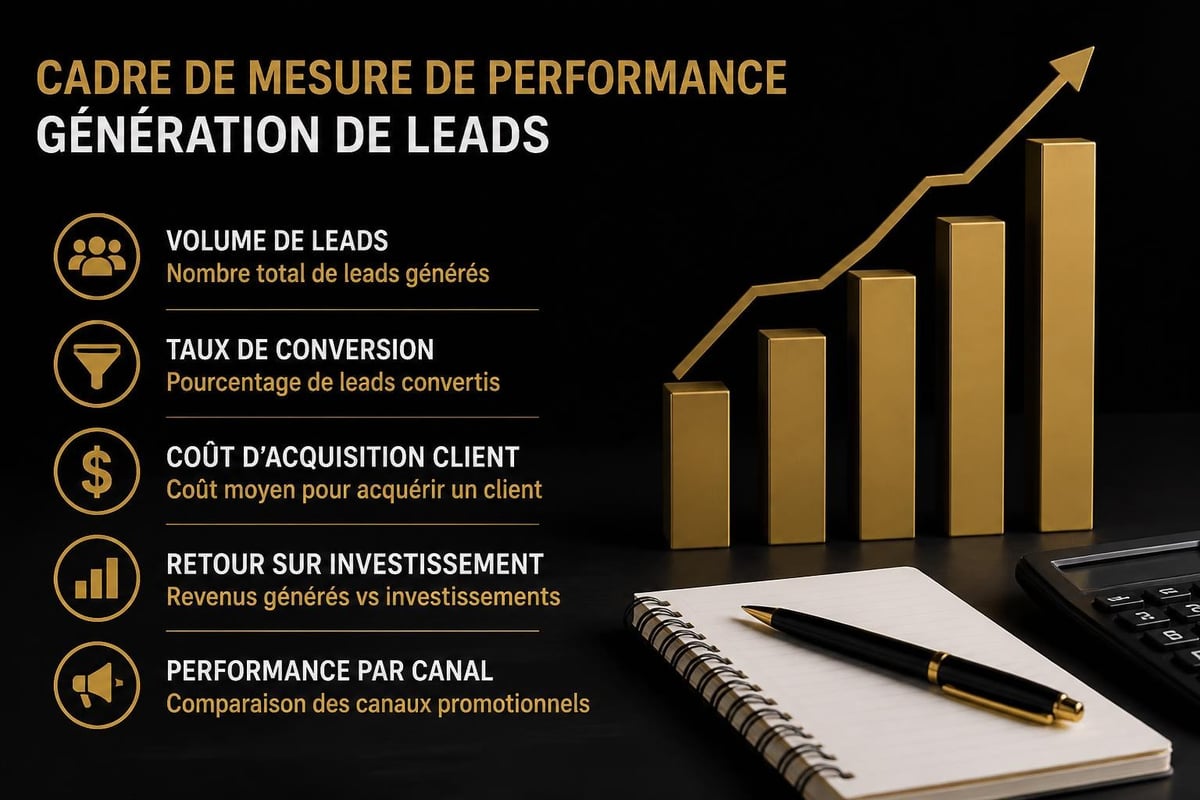 Promouvoir son entreprise : Guide pratique 2026 3 Marketing metrics dashboard