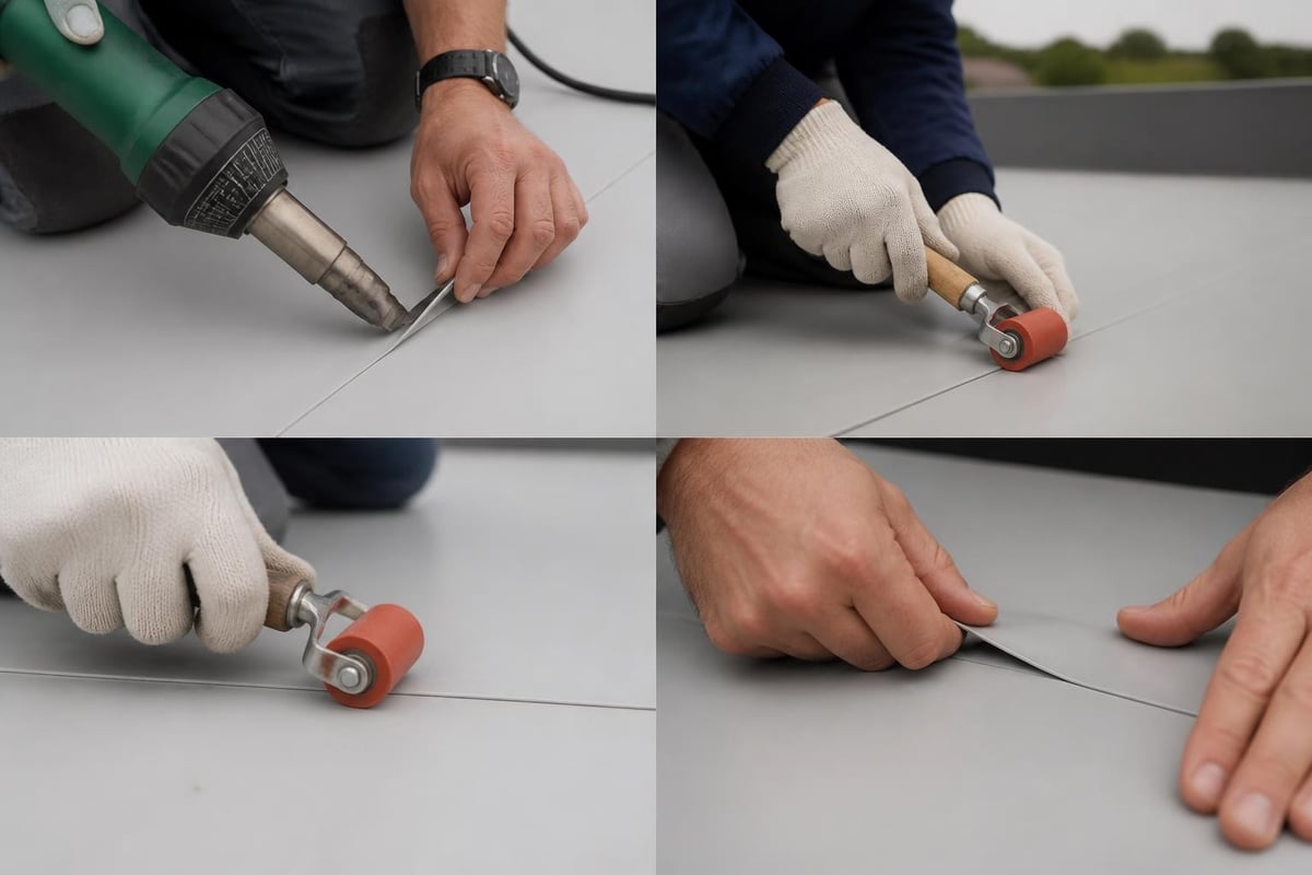 Heat welding process for TPO repair