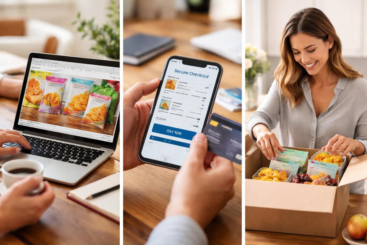 Online fruit snack ordering process