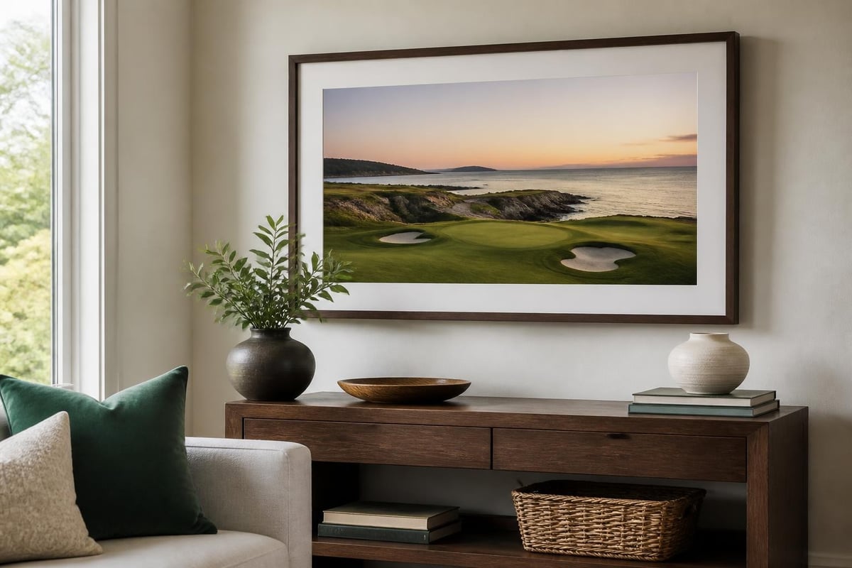 Golf course wall art display