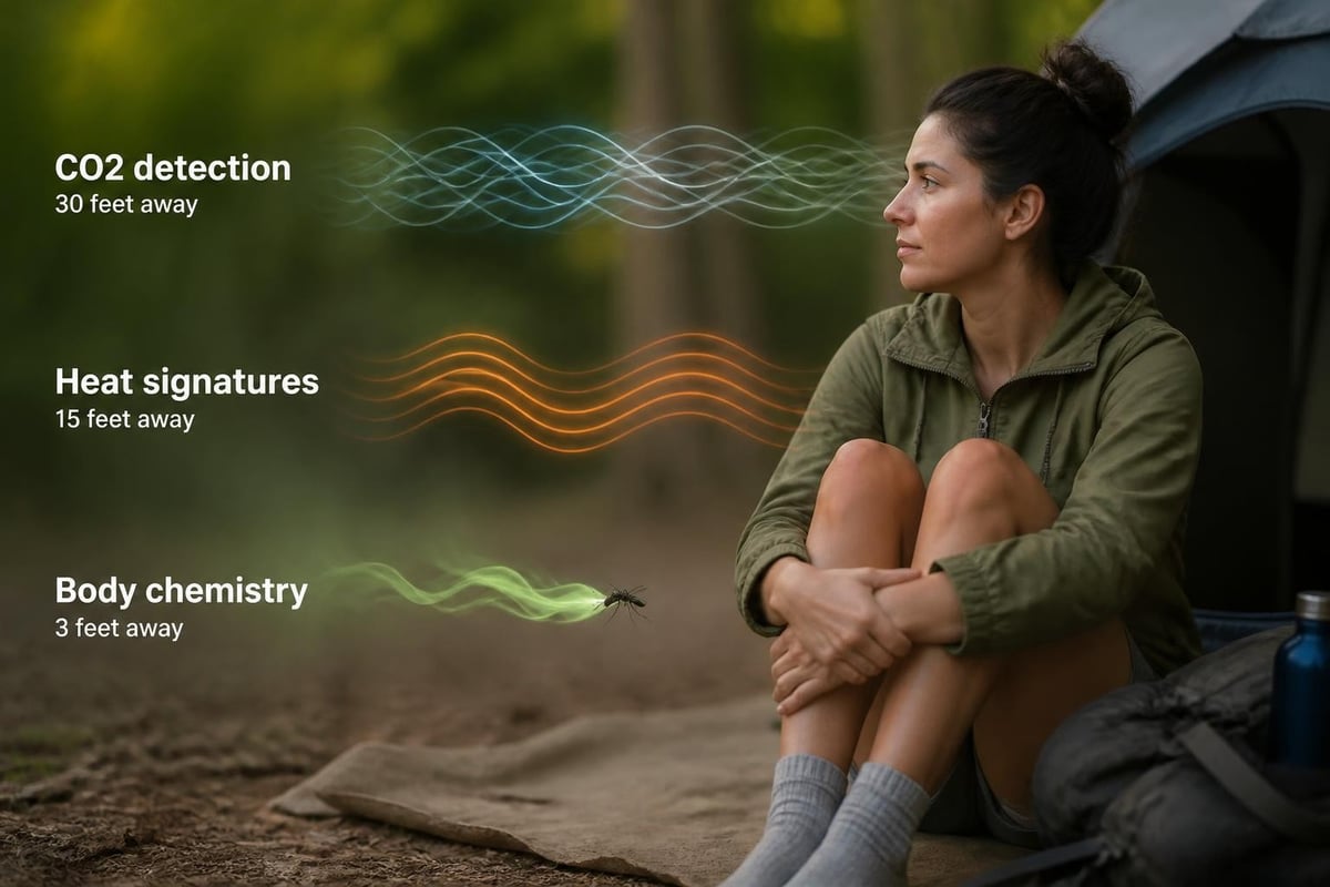 Mosquito scent detection layers