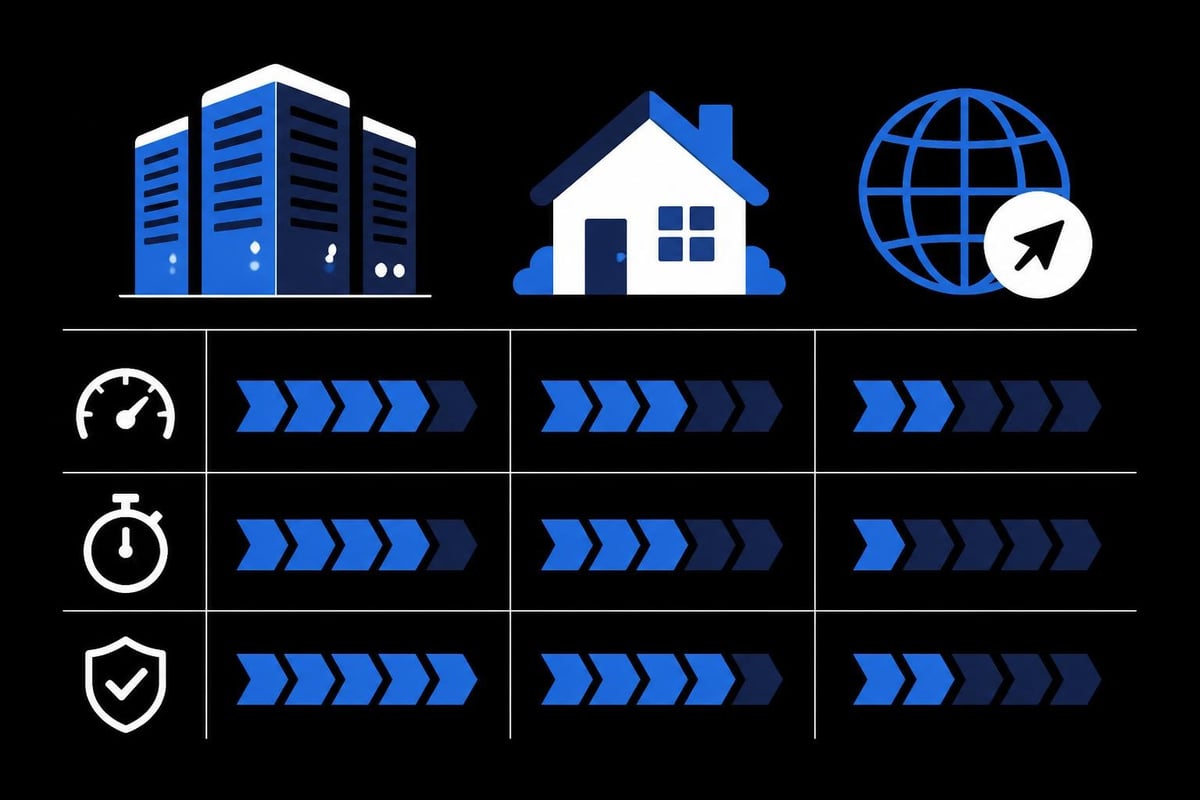 Data center proxy speed comparison
