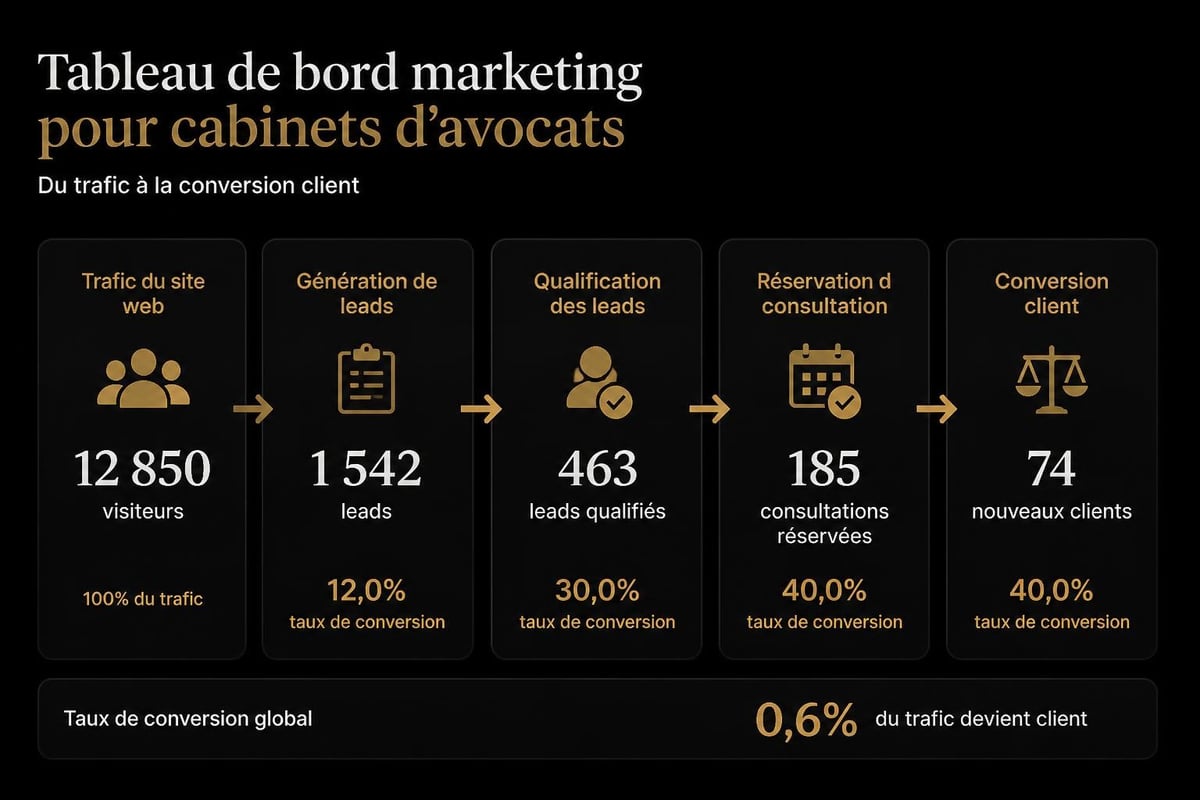 Legal marketing dashboard metrics