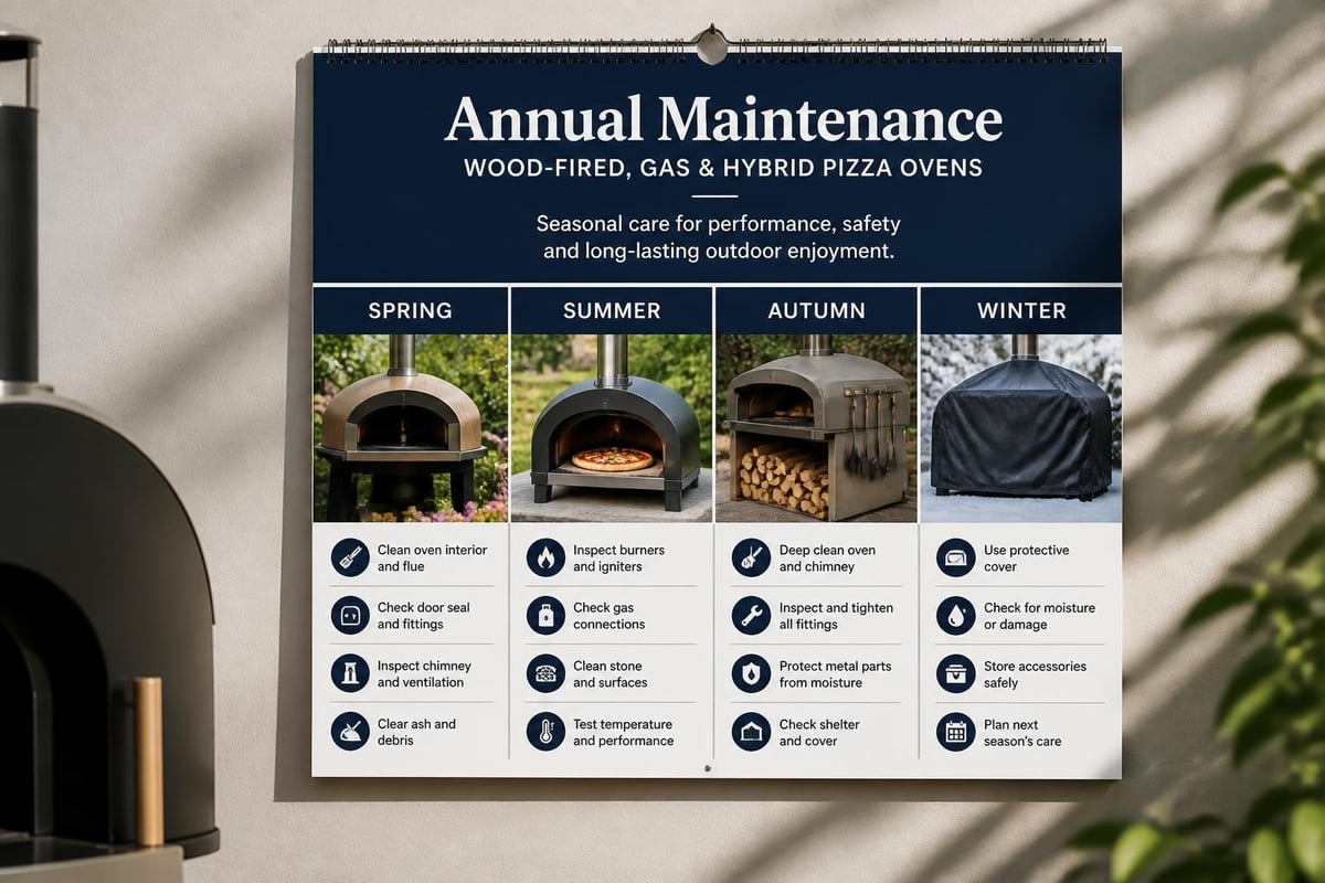 Pizza oven maintenance schedule