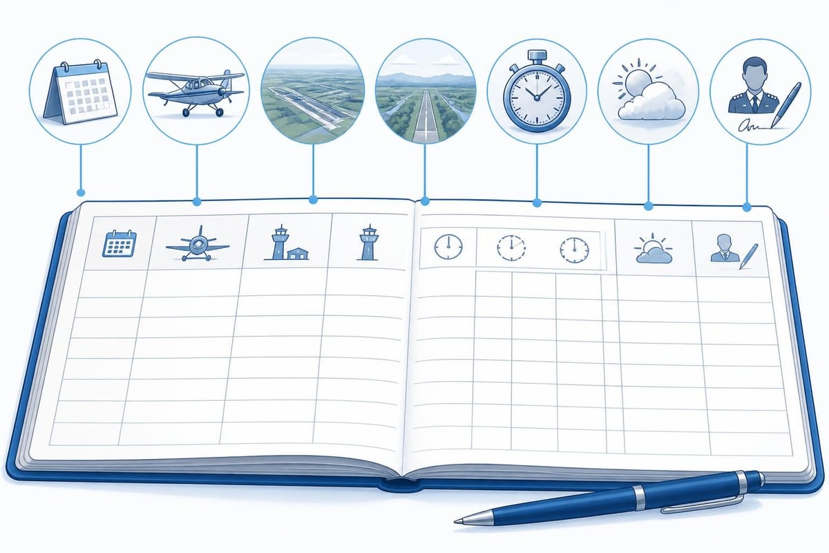 Pilot logbook entry requirements