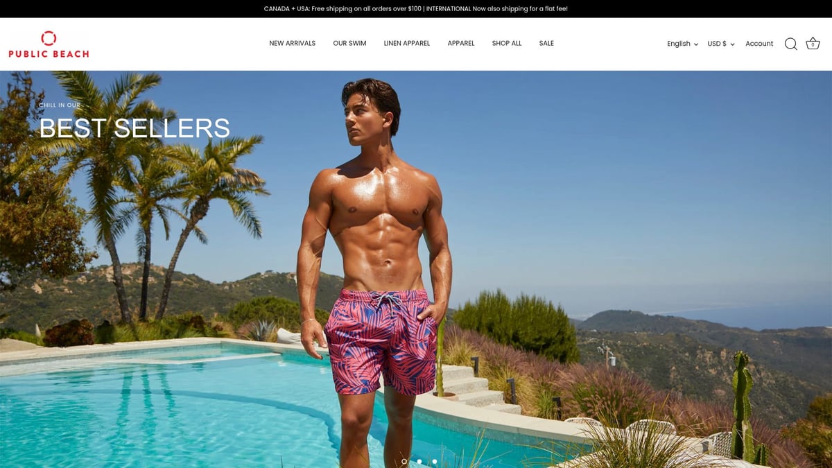 9 meilleurs maillots de bain 2025 - Public Beach Swim – Classic Volley Swim Shorts