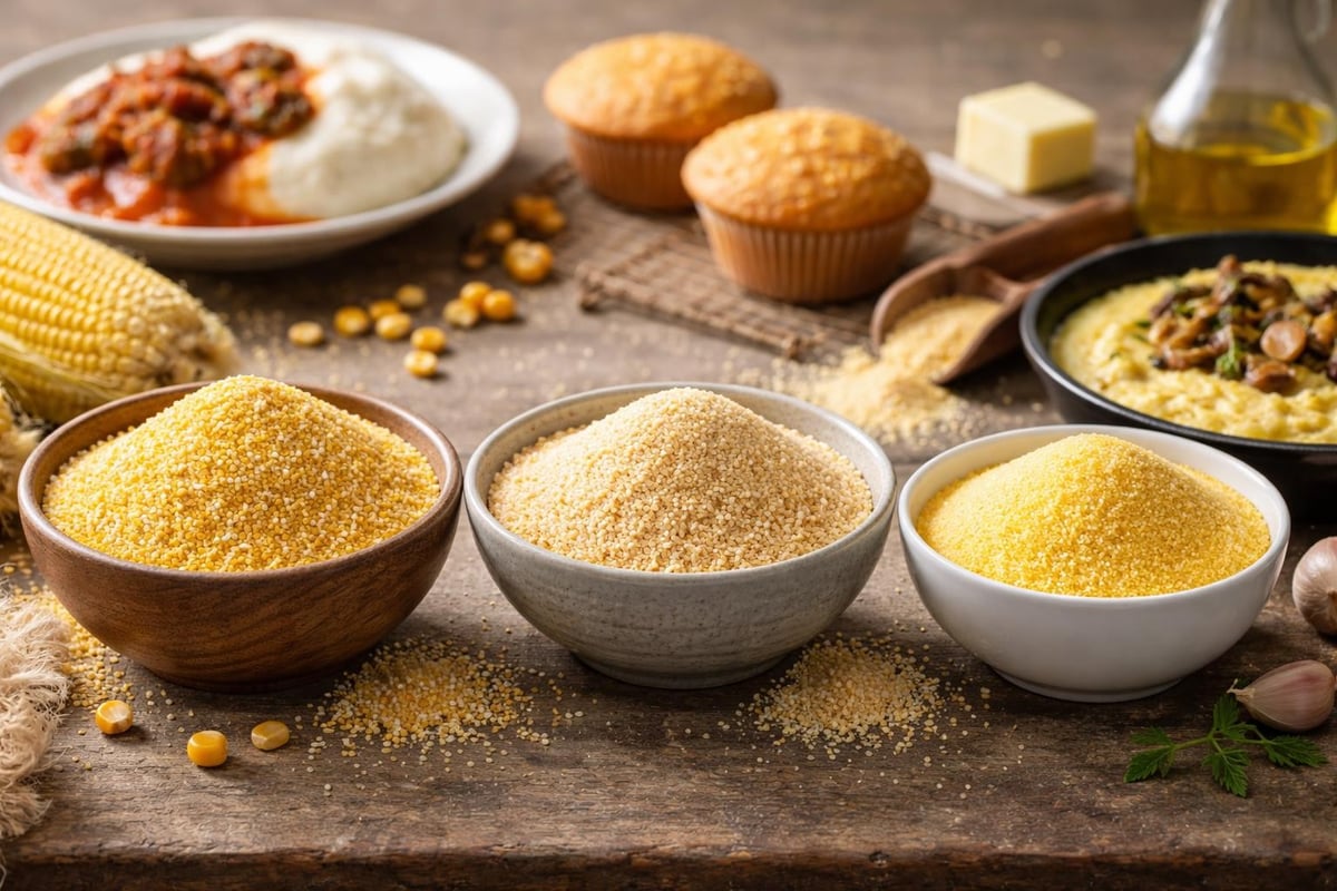 Different corn meal varieties