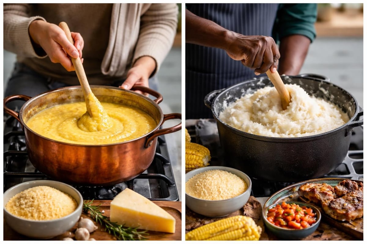 Polenta cooking methods