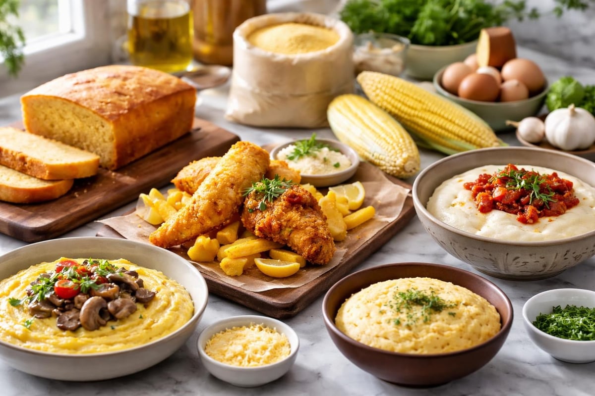 Corn meal cooking applications