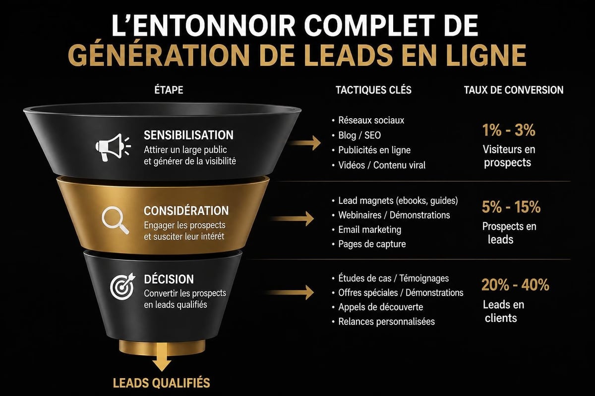 Lead generation funnel stages