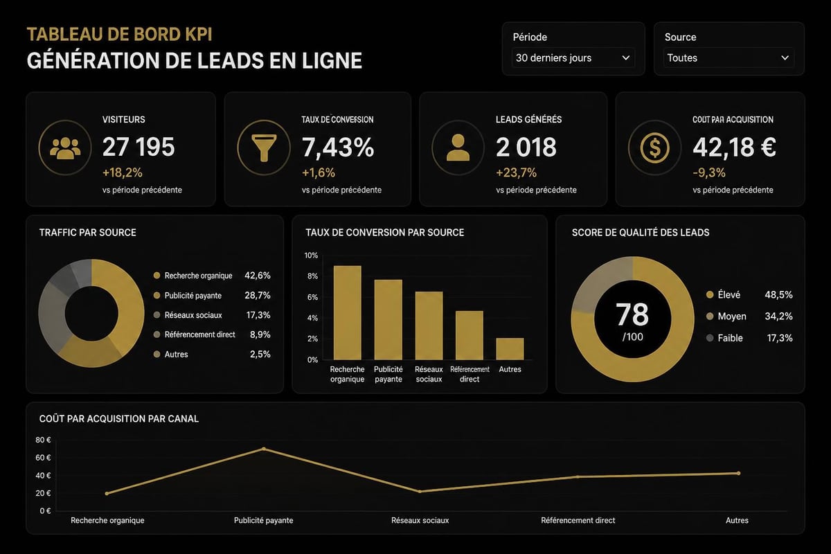 Lead generation measurement dashboard