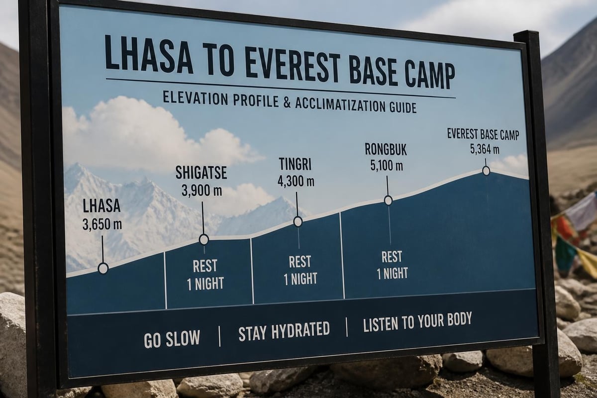 Tibet Everest acclimatization zones