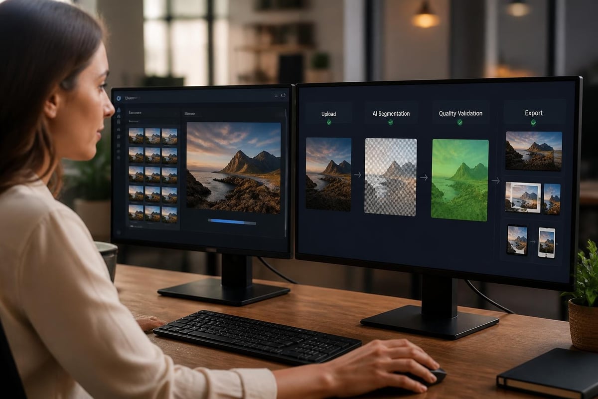 AI background removal workflow