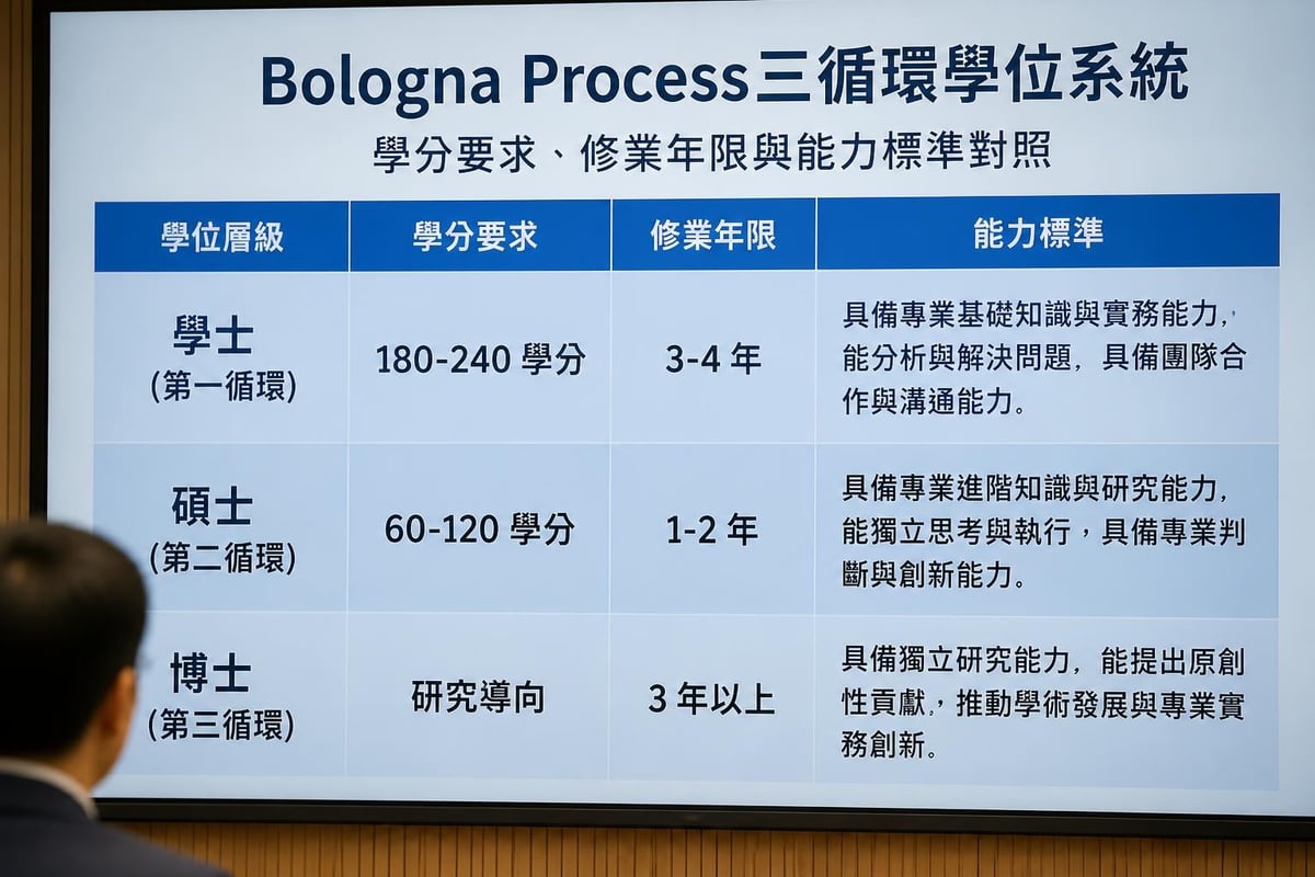 三級學位架構流程圖