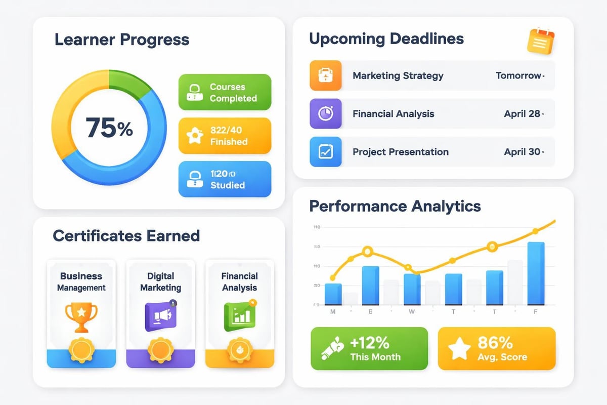 Learning management features