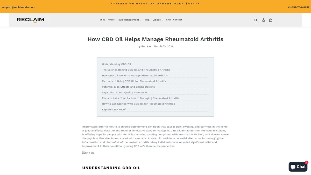 The Essential Guide to Medicine for Rheumatoid Arthritis Pain 2026 - CBD and Hemp-Based Pain Relief: Reclaim Labs