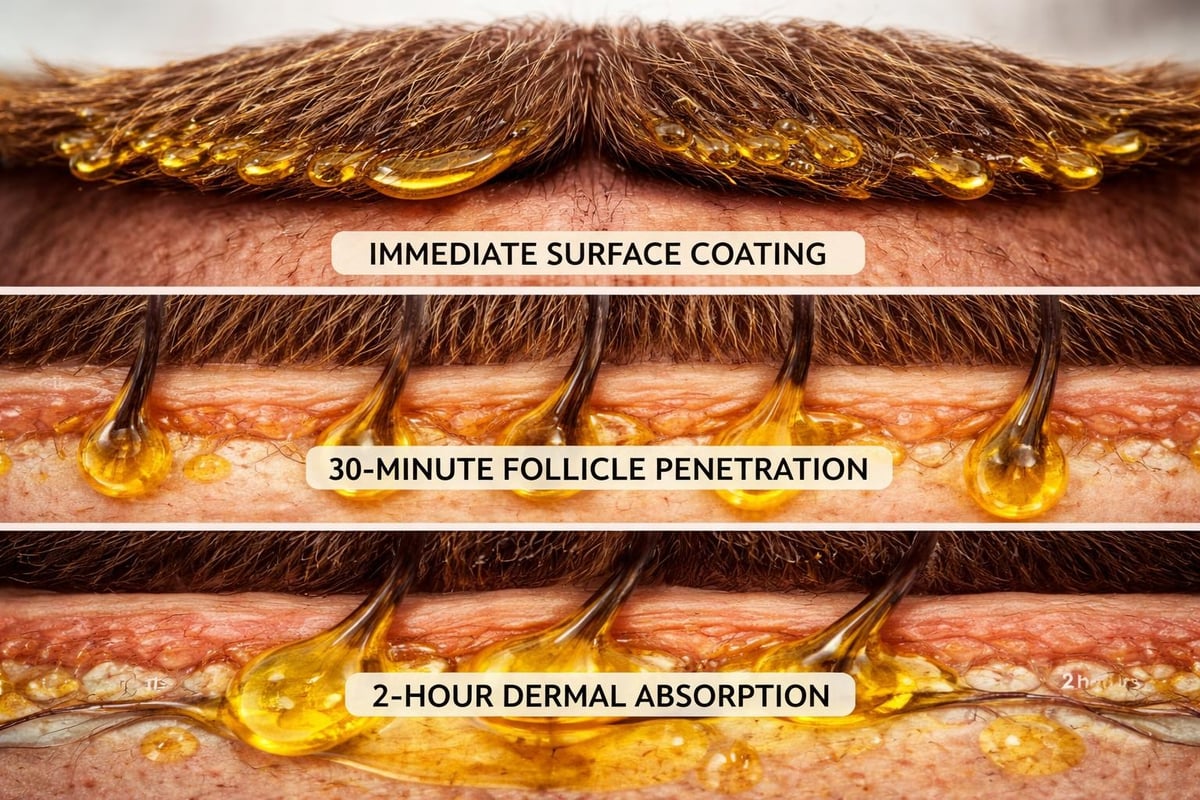 Oil absorption timeline