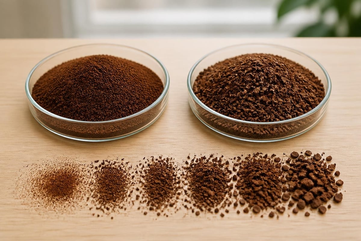 Distribution granulométrique du café