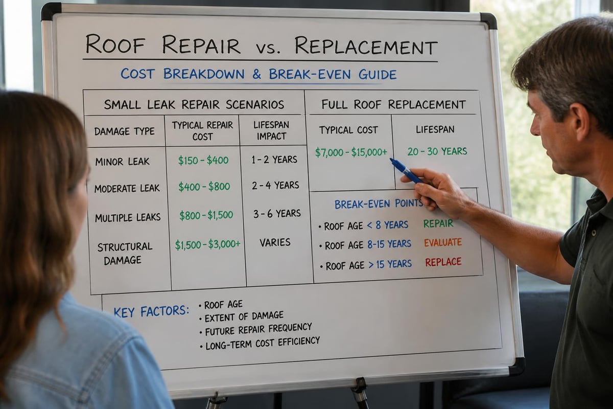 Repair versus replacement cost comparison