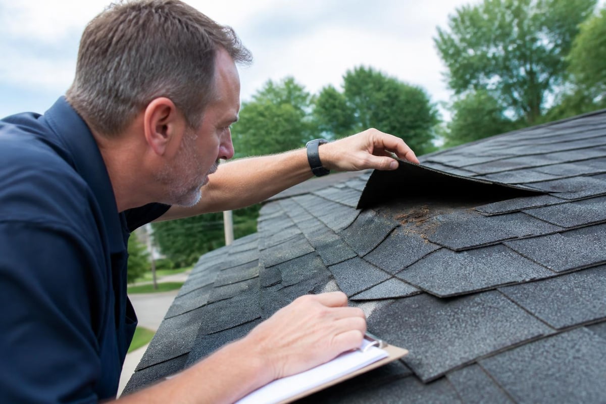 Professional roof inspection process