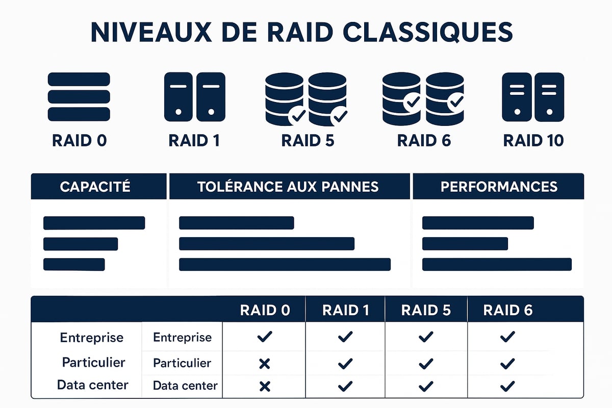 Les Différents Niveaux de RAID : Comparatif et Cas d’Usage