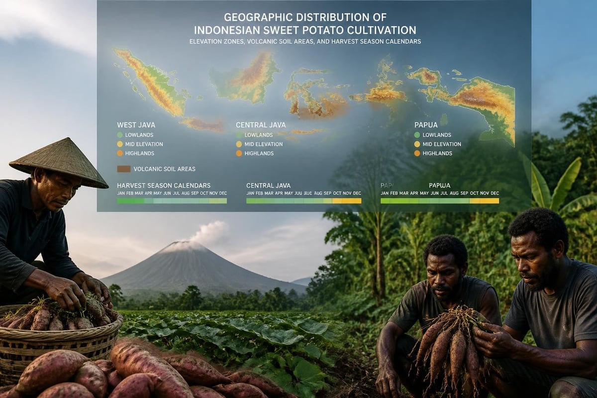 Indonesian sweet potato growing regions