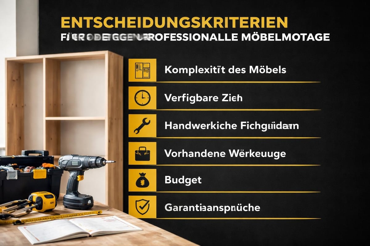 Entscheidungsbaum Montageservice