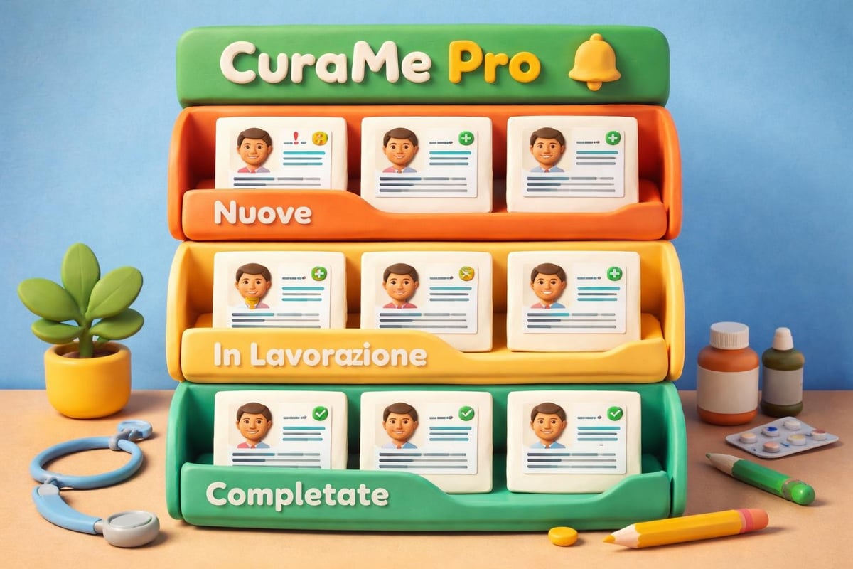 Inbox CuraMe Pro organizzata