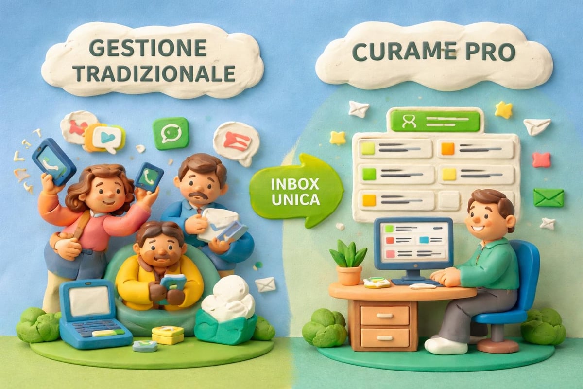 Flusso CuraMe Pro vs tradizionale