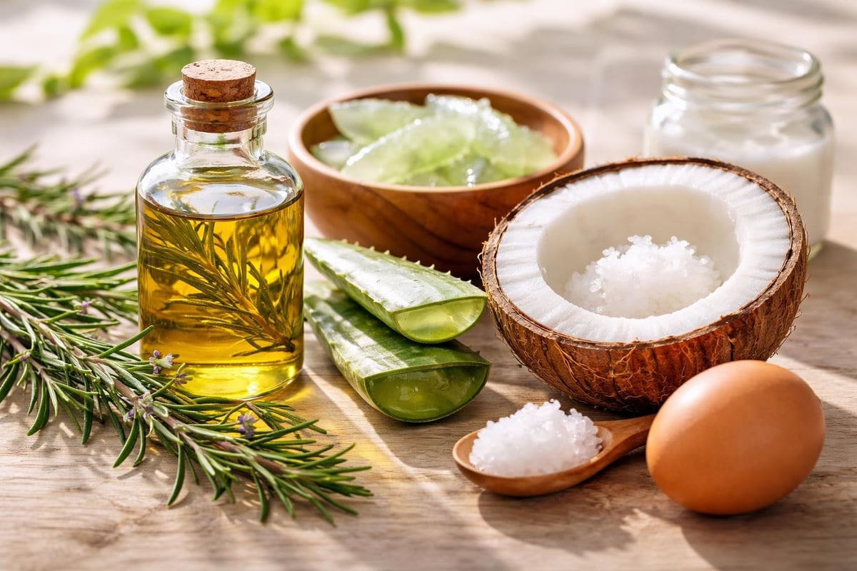 Natural hair treatment ingredients