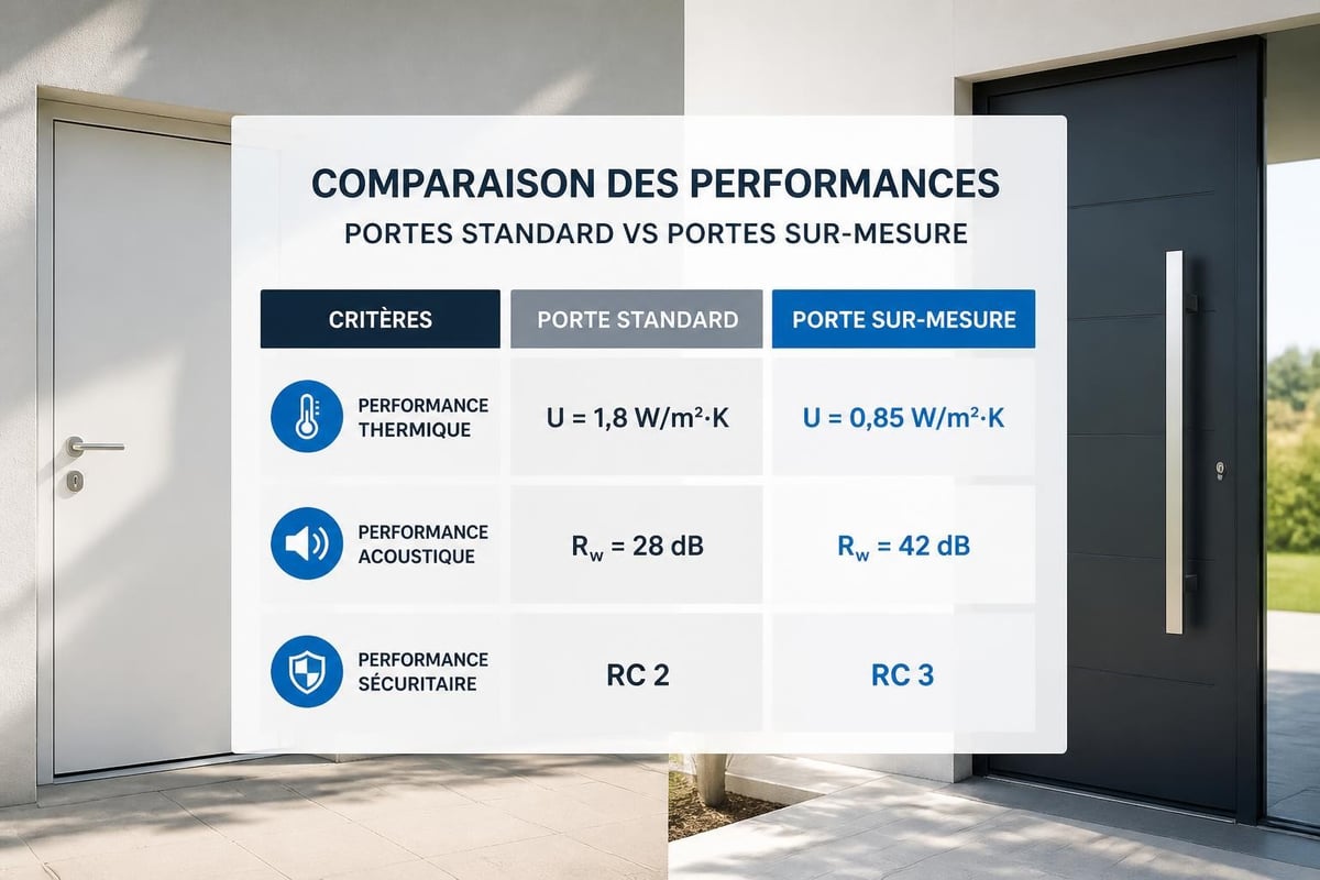 Tableau comparatif des performances techniques