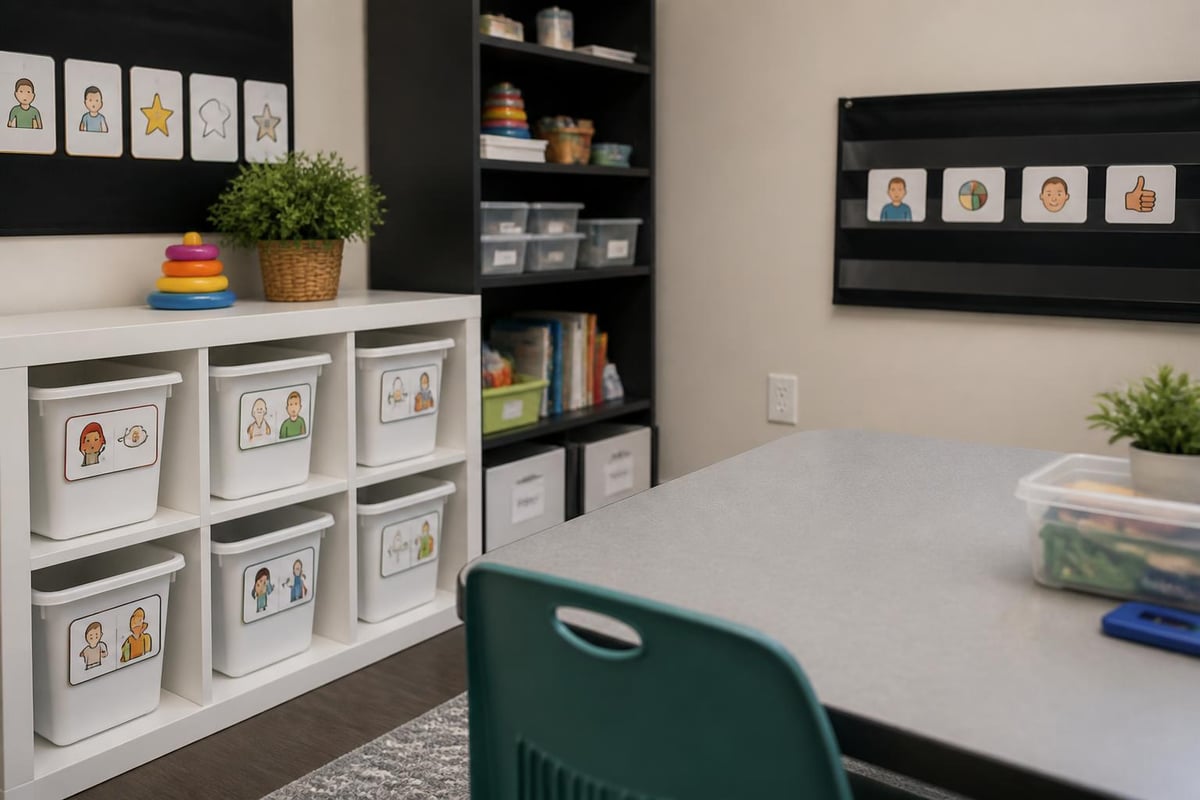 Organized therapy materials