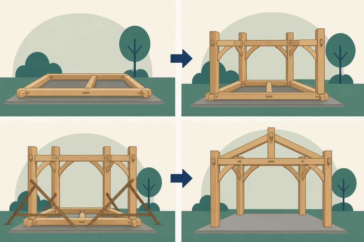 Timber frame assembly process