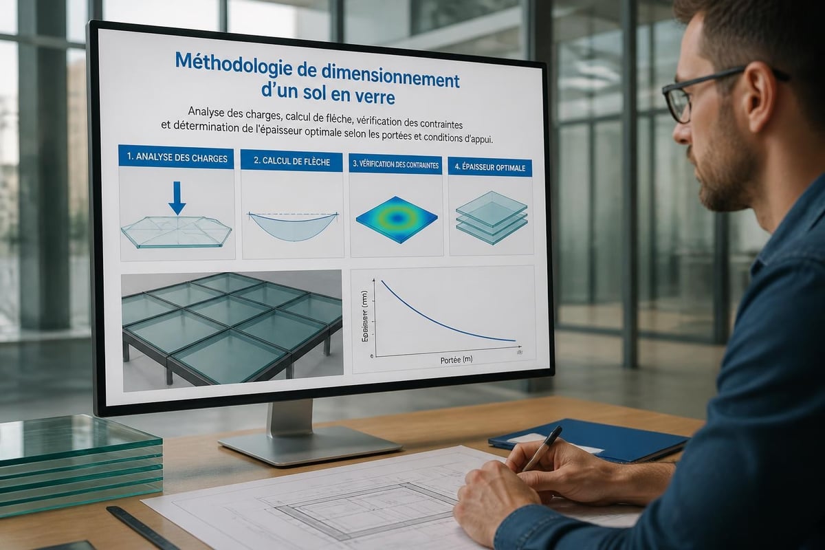 Processus de calcul structural pour dalles de verre