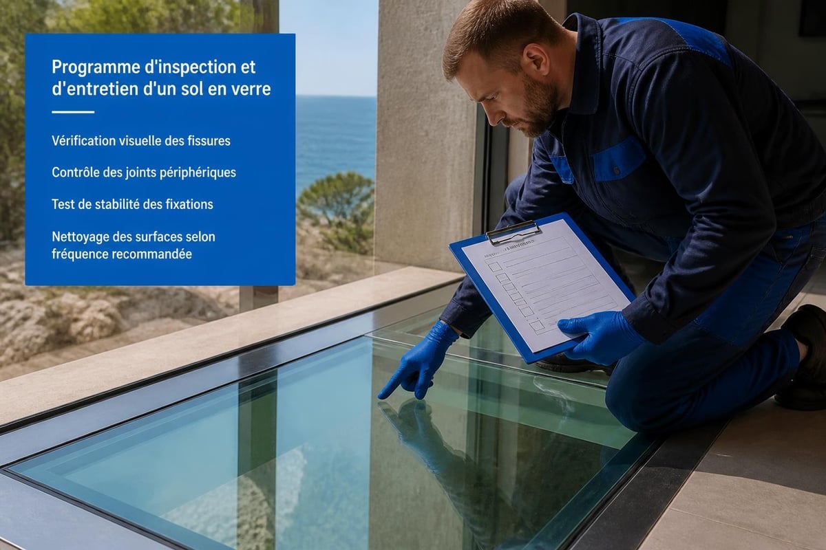 Plan de maintenance préventive pour sols vitrés