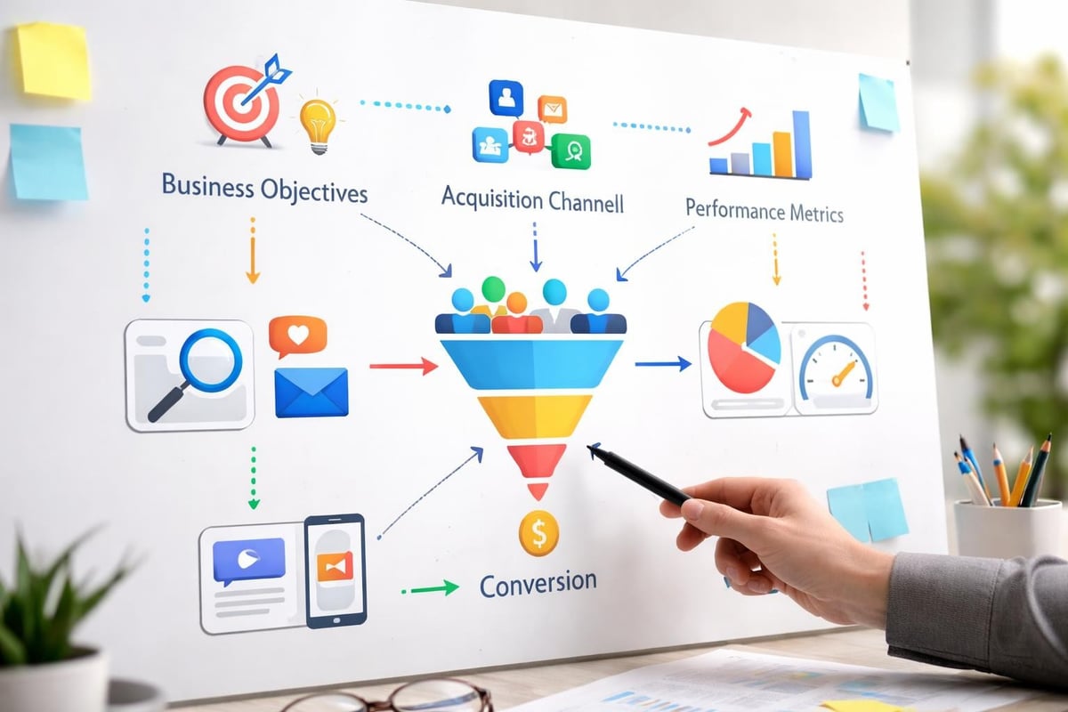 Marketing web strategy framework