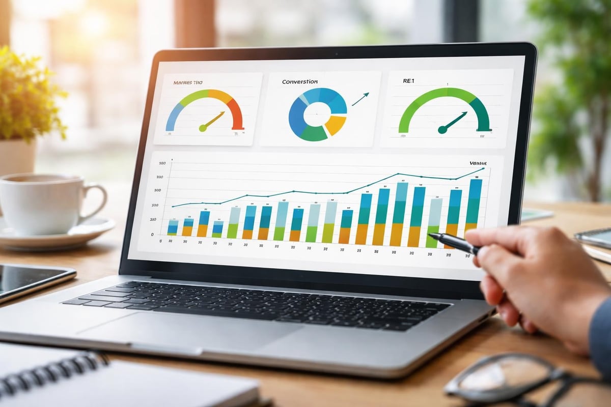 Marketing web metrics dashboard