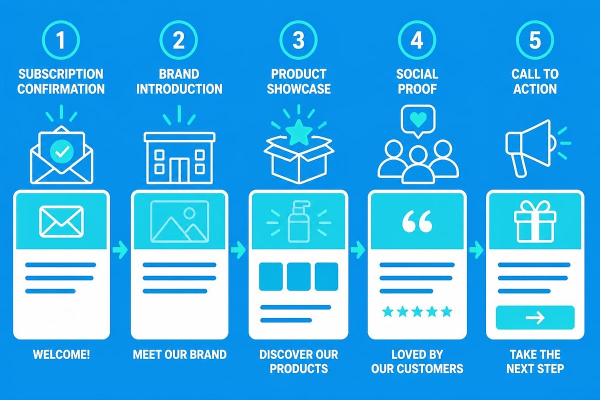 Welcome email sequence structure
