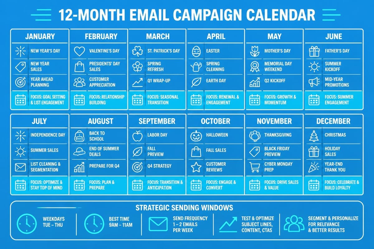 Annual email marketing calendar