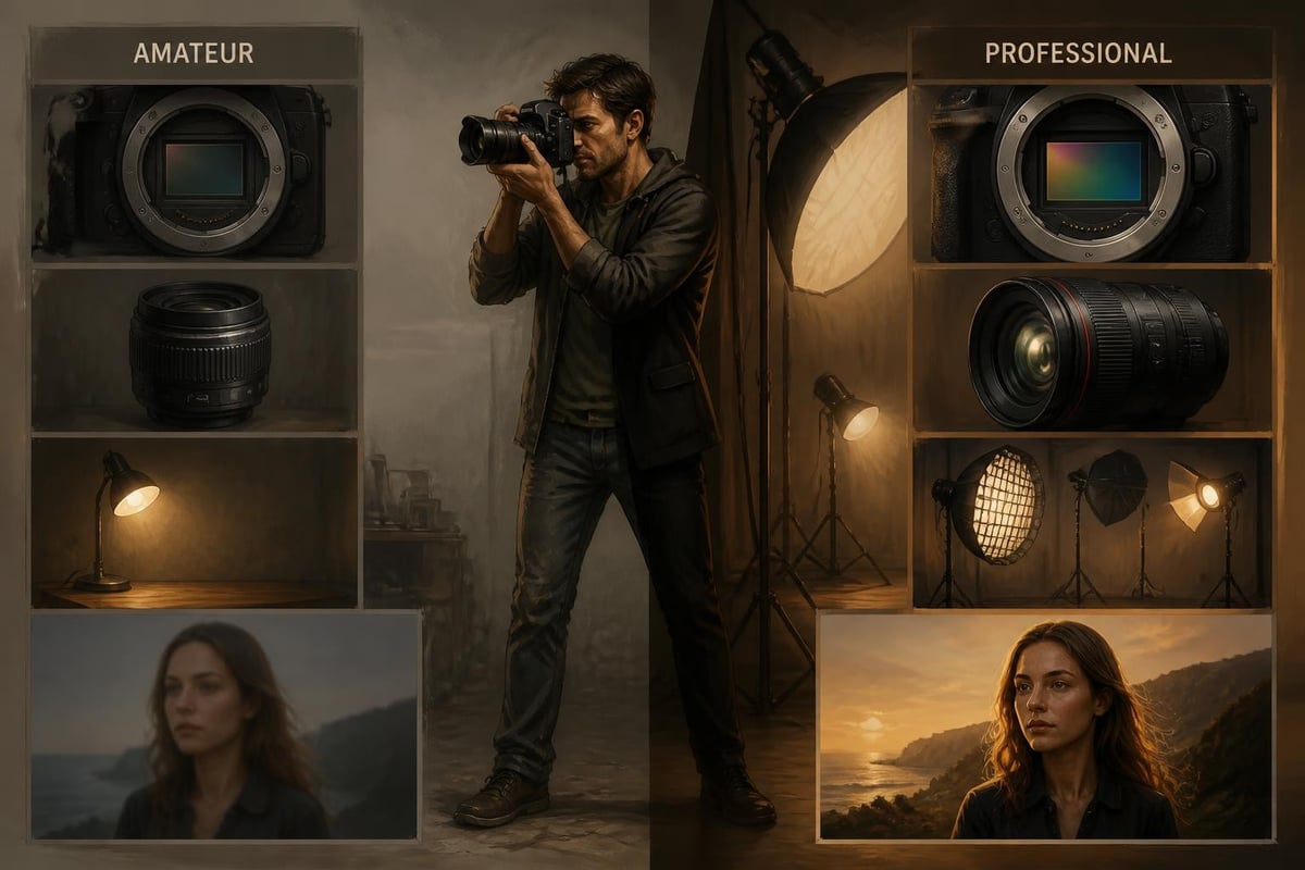 Professional camera equipment and technical expertise