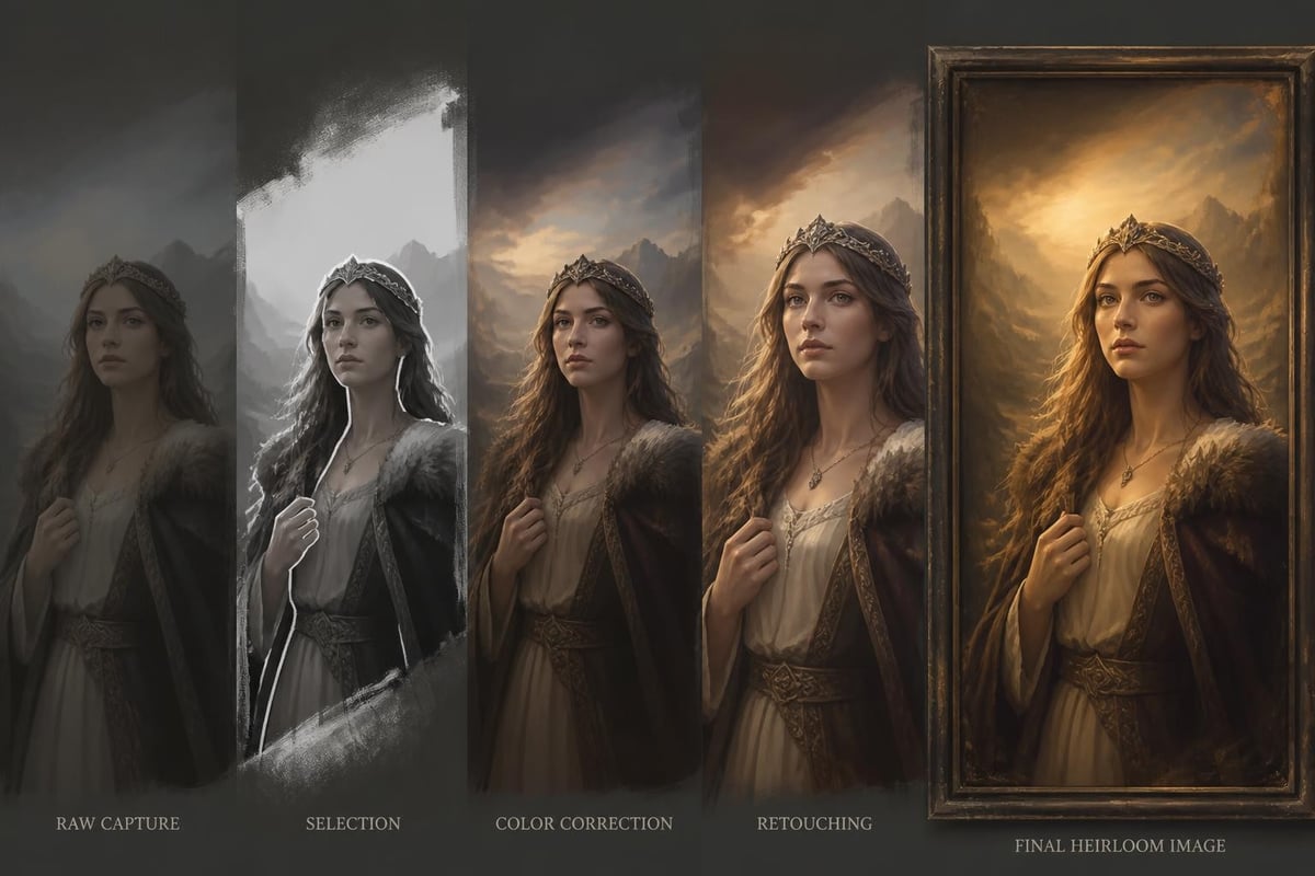 Professional photo editing workflow