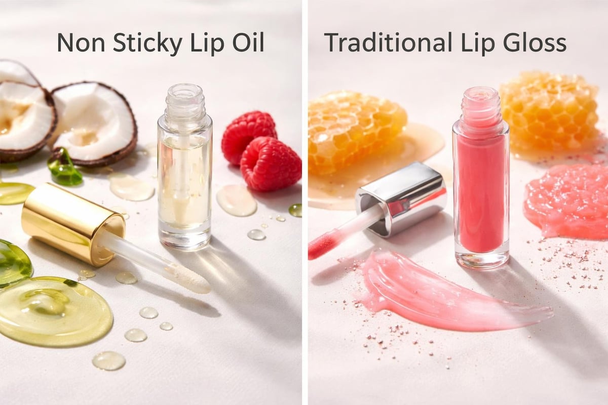 Lip oil versus lip gloss comparison