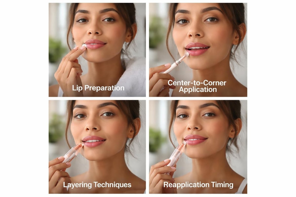 Lip oil application technique