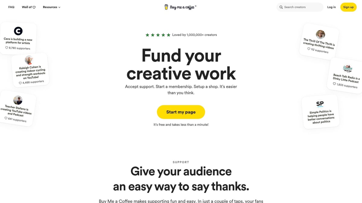 9 Amazing Simple Websites That Make Money in 2025 - Buy Me a Coffee