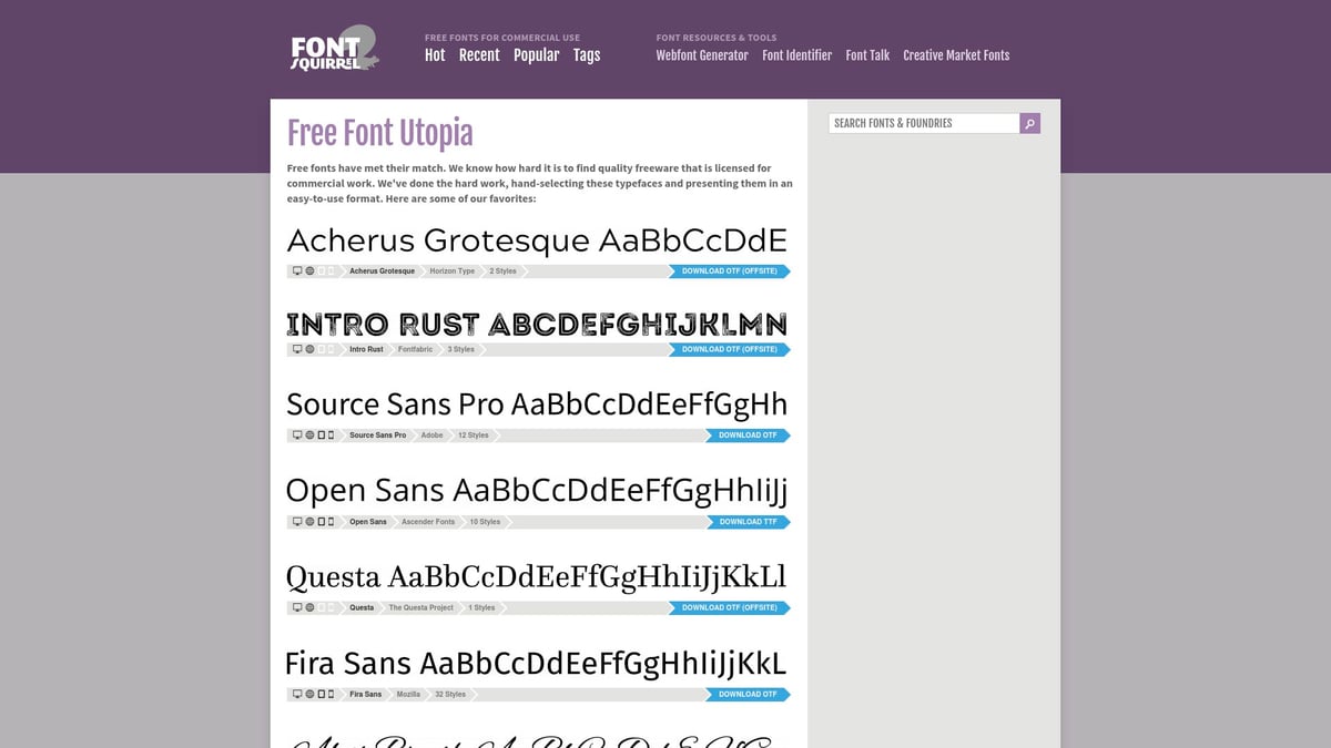 9 Amazing Simple Websites That Make Money in 2025 - Font Squirrel