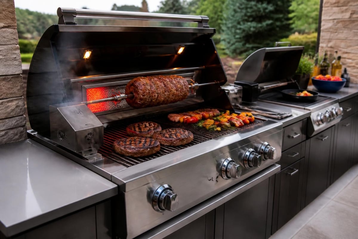 Premium grill burner systems