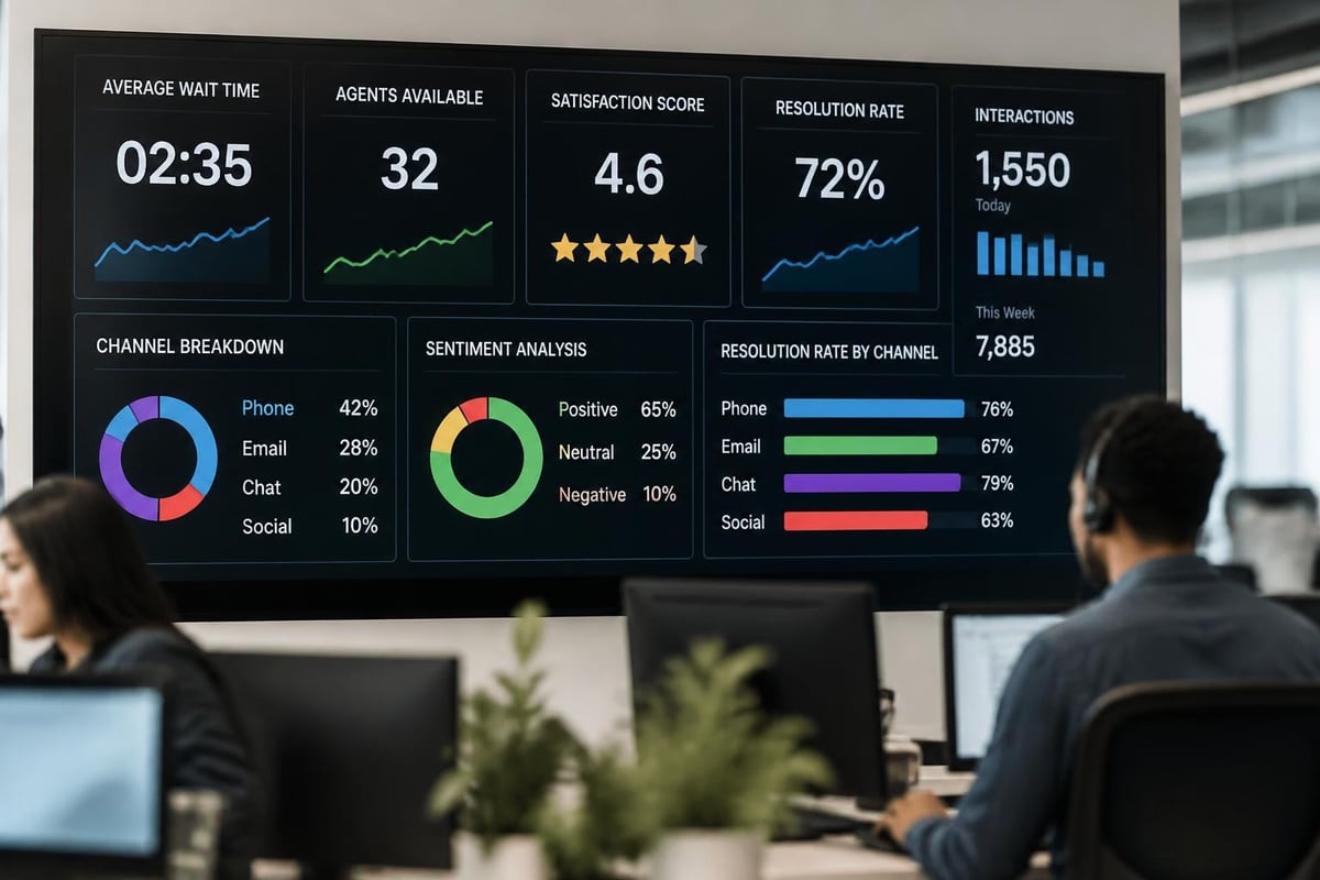 Call center performance dashboard