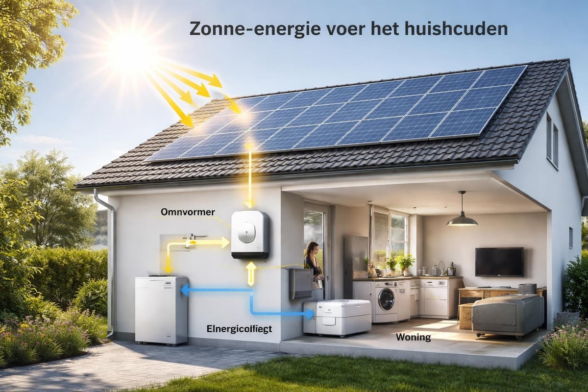 Zonne-energie conversieproces