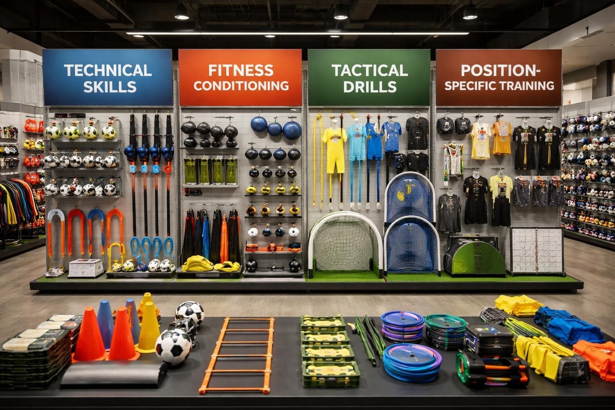 Football training equipment organization